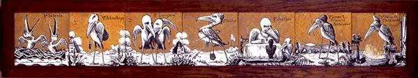 Tegelpaneel, c.1876 door A. Masson