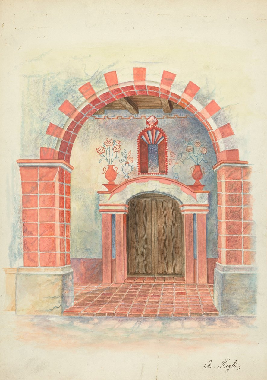 Restauratietekening door A. Regli