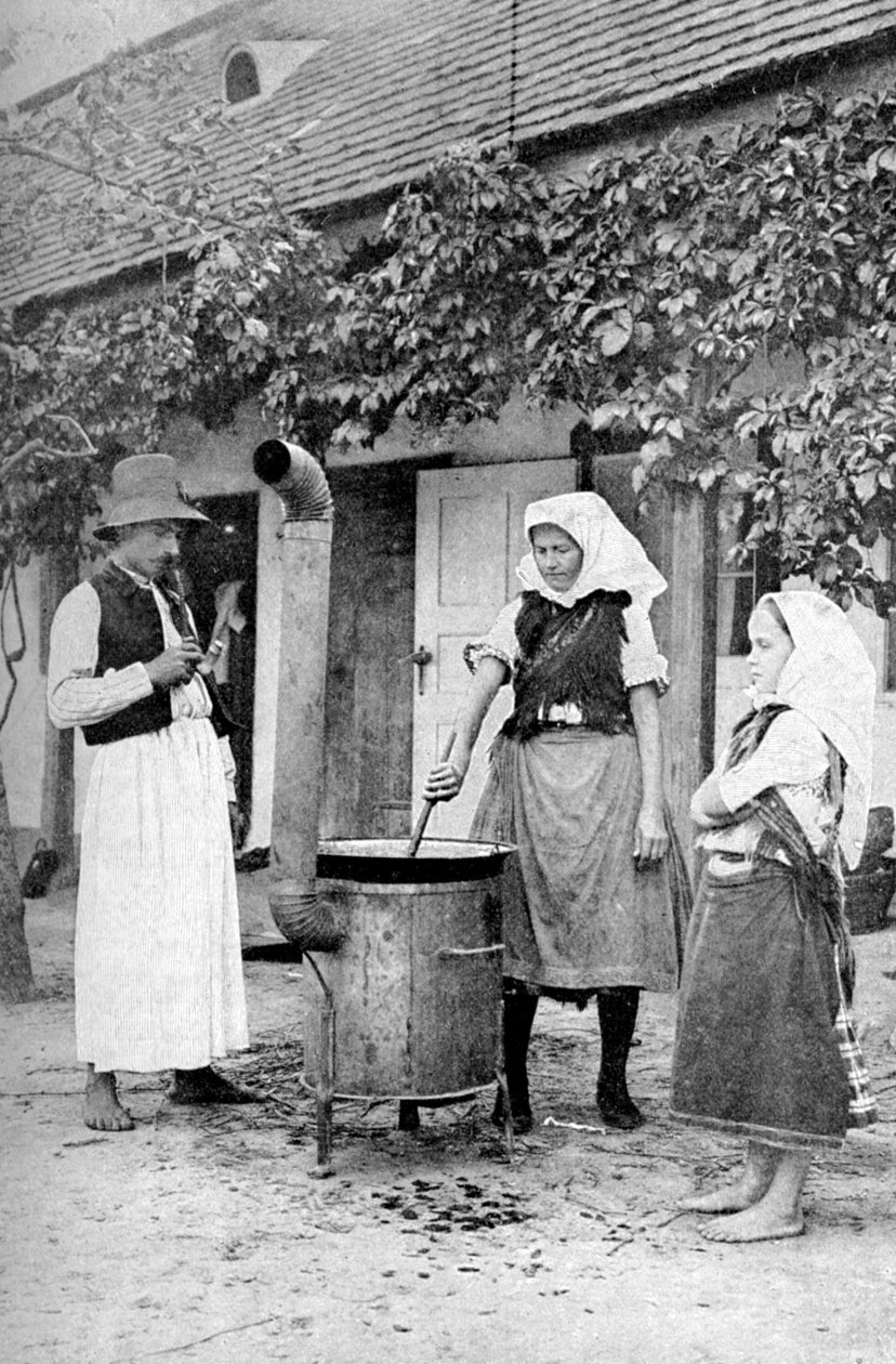 Jelly maken in Czinkota, Hongarije, 1922 door A. W. Cutler