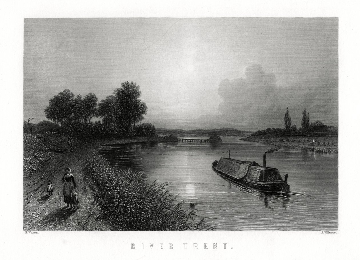 De rivier Trent, Engeland, 1883 door A. Willmore