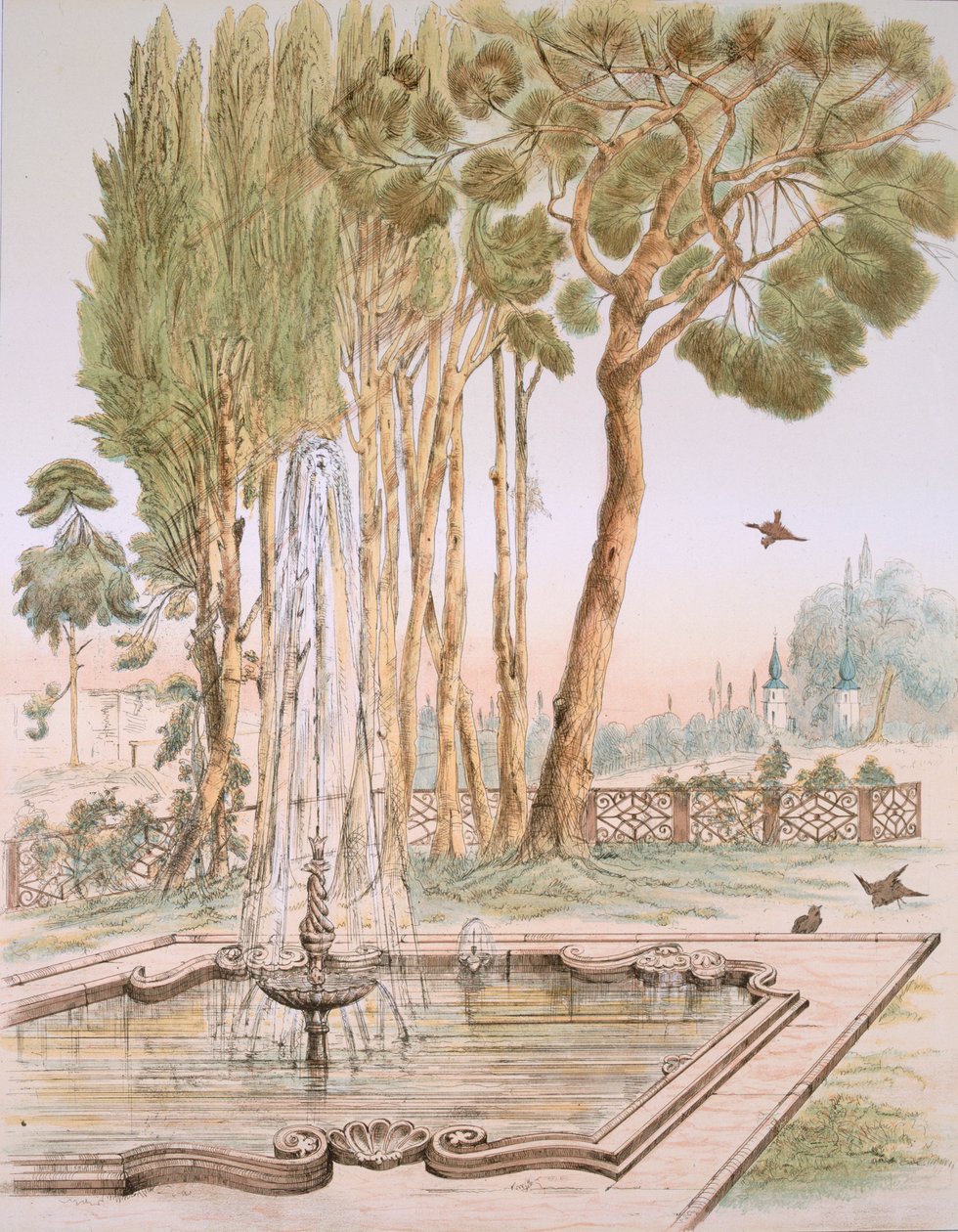 Een tuin in Turkije, gepubliceerd 1883 door A. de Beaumont