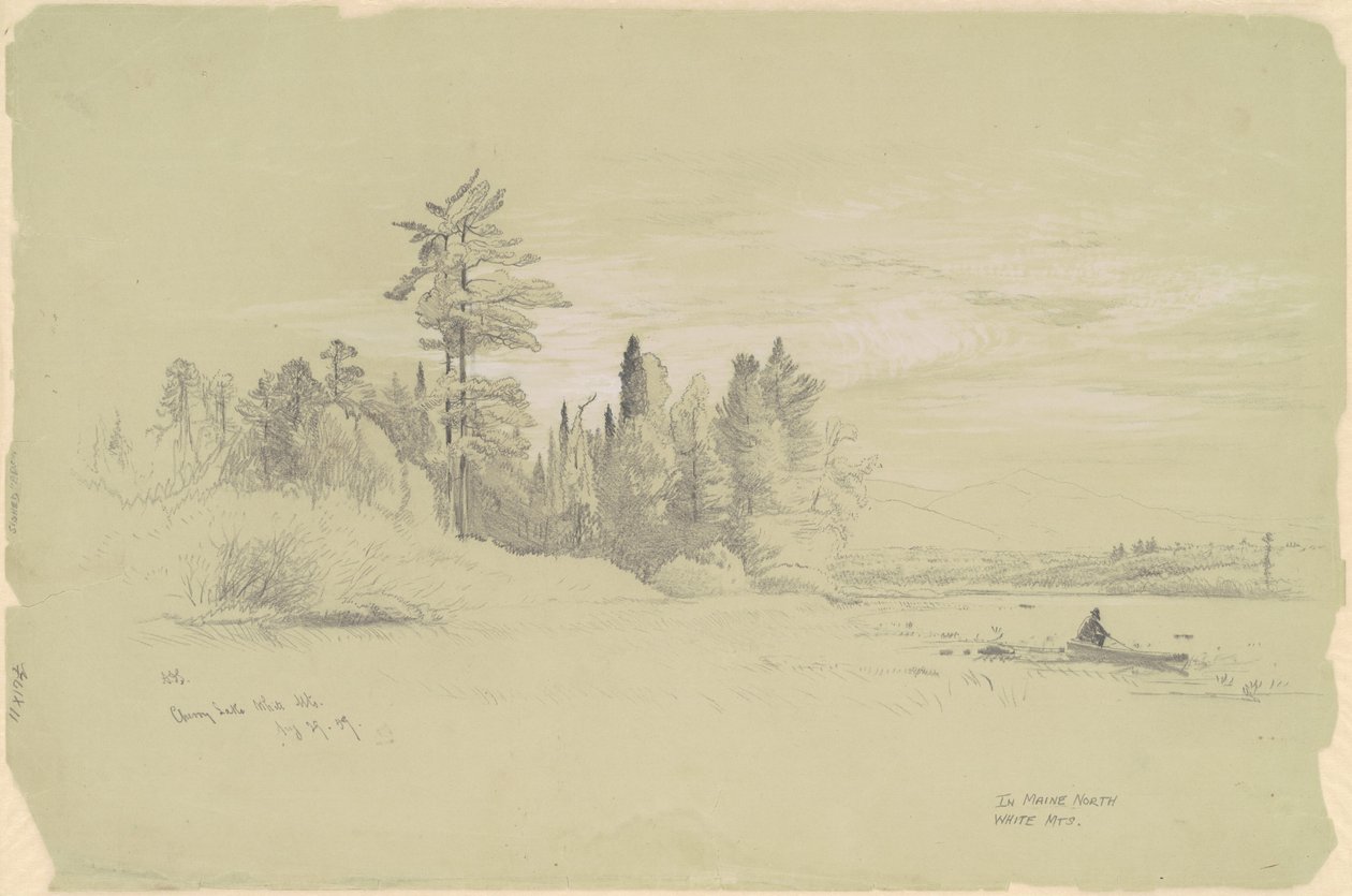 Cherry Lake, Witte Bergen door Aaron Draper Shattuck