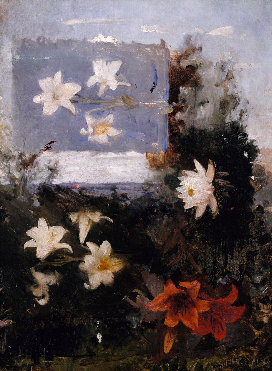 Bloemen door Abbott Handerson Thayer