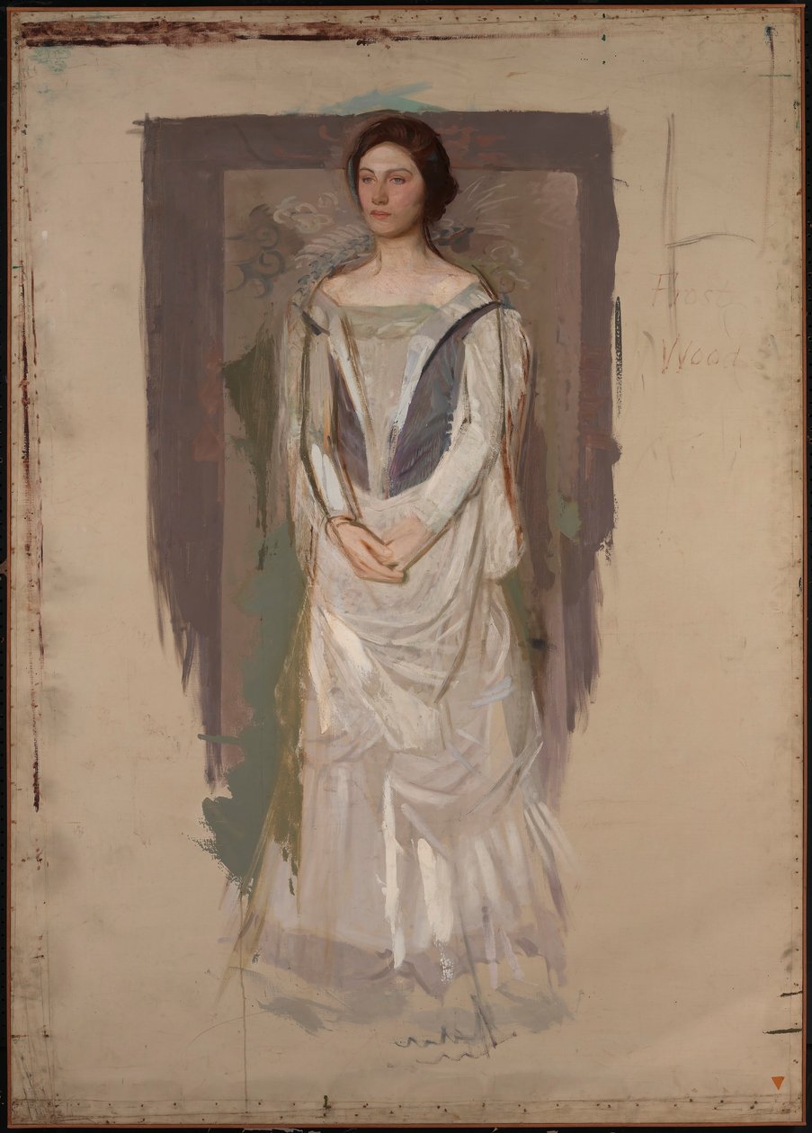 Staande vrouw door Abbott Handerson Thayer
