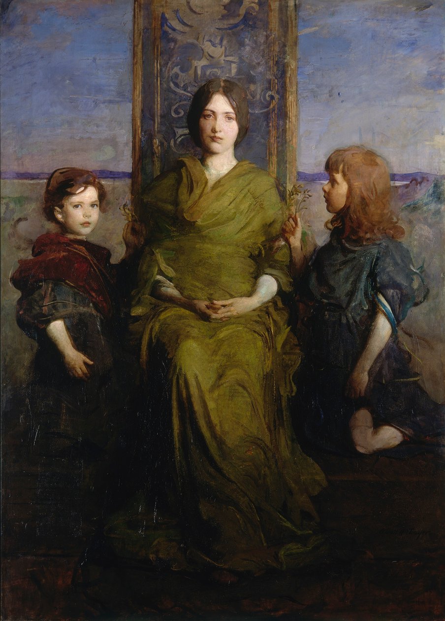 Maagd Enthroned door Abbott Handerson Thayer