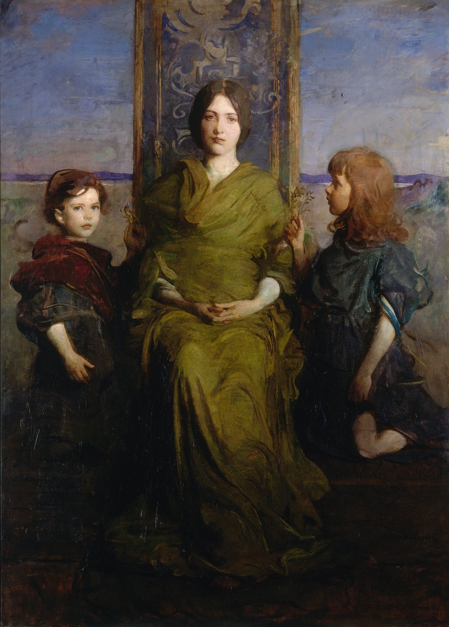 Maagd op de troon door Abbott Handerson Thayer