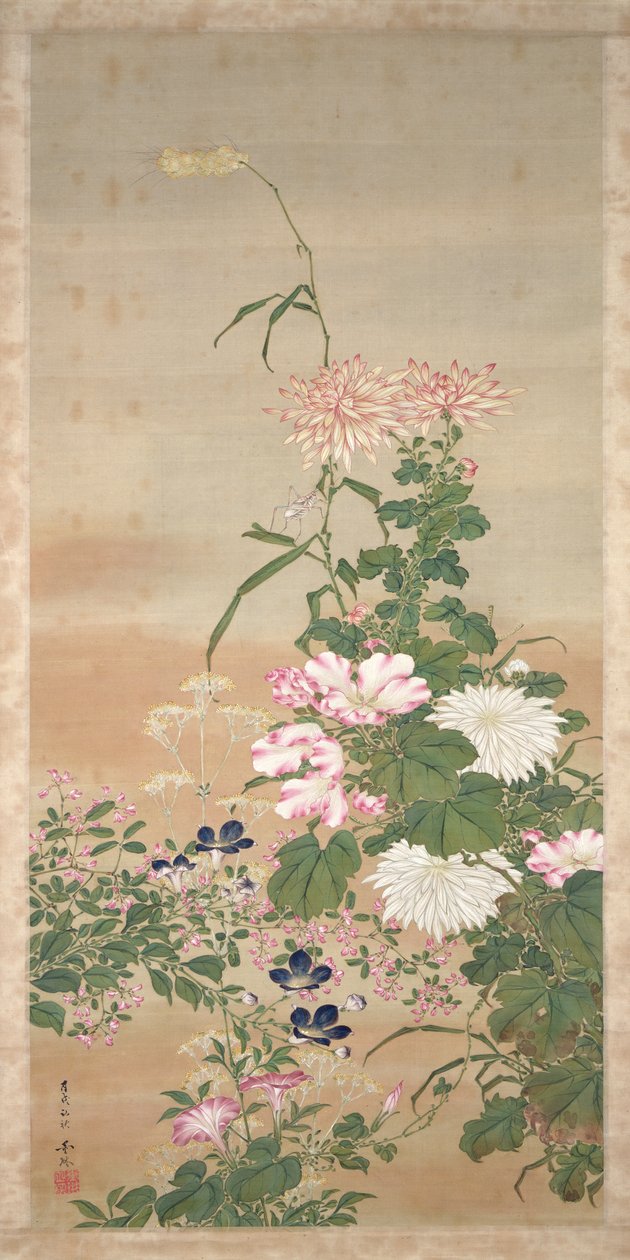 Bloemen in de herfst, 1826 door Abe Kan Torin