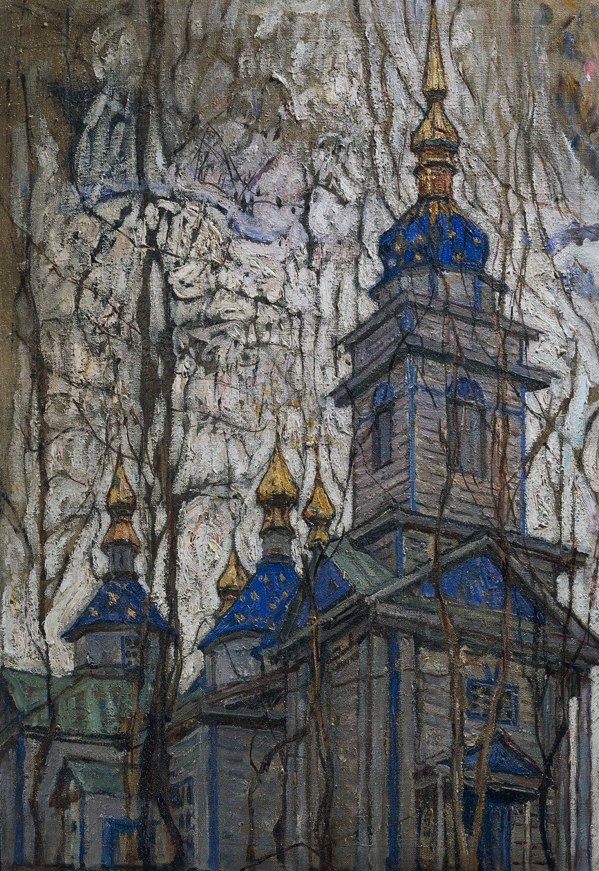 Houten kerk door Abraham Anshelovich Manievich