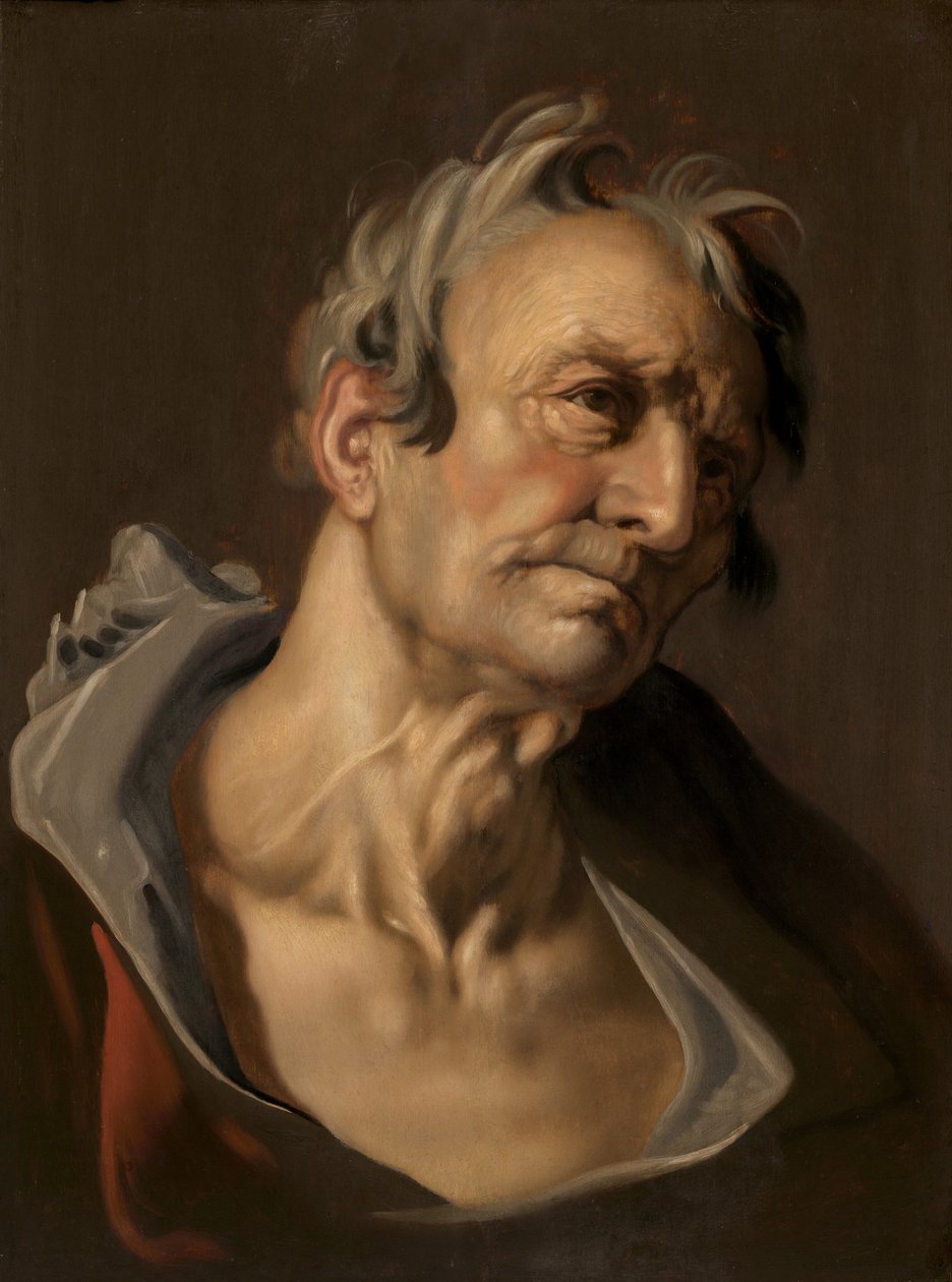 Hoofd van een oude man door Abraham Bloemaert