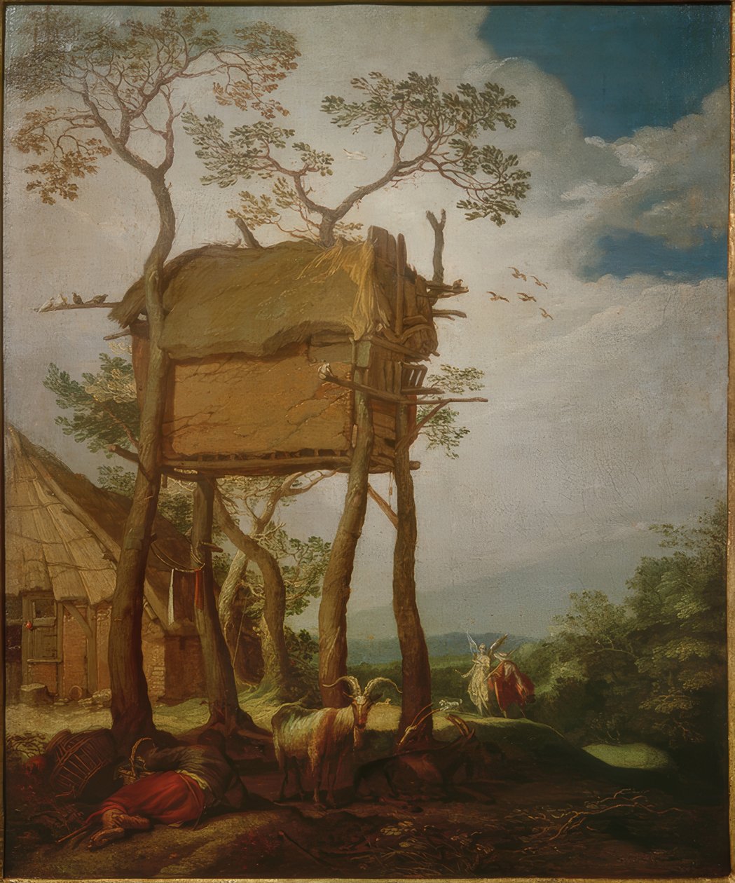Landschap met Tobias en de engel door Abraham Bloemaert