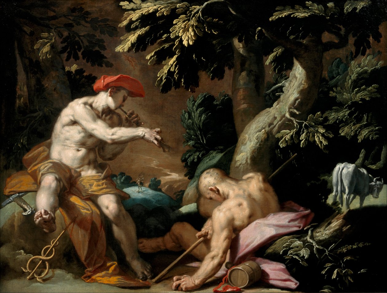 Mercurius, Argus en Io, ca. 1592 door Abraham Bloemaert