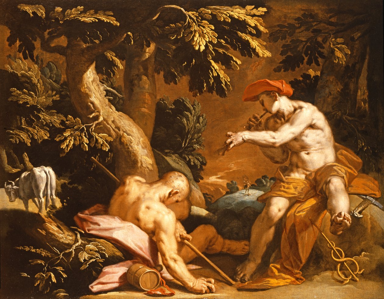 Mercurius en Argus door Abraham Bloemaert