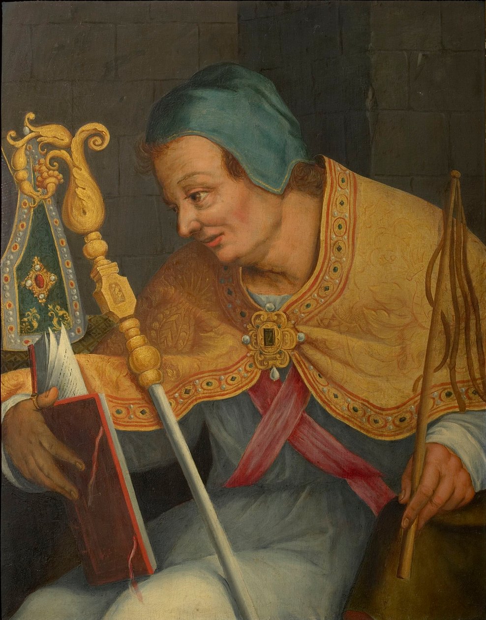 Sint Ambrosius, aartsbisschop van Milaan door Abraham Bloemaert