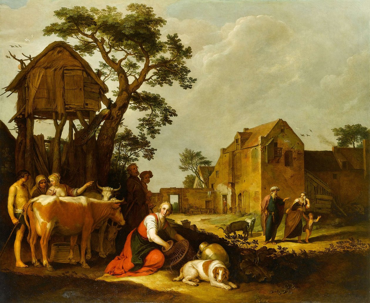 De uitwijzing van Hagar en Ismaël door Abraham Bloemaert