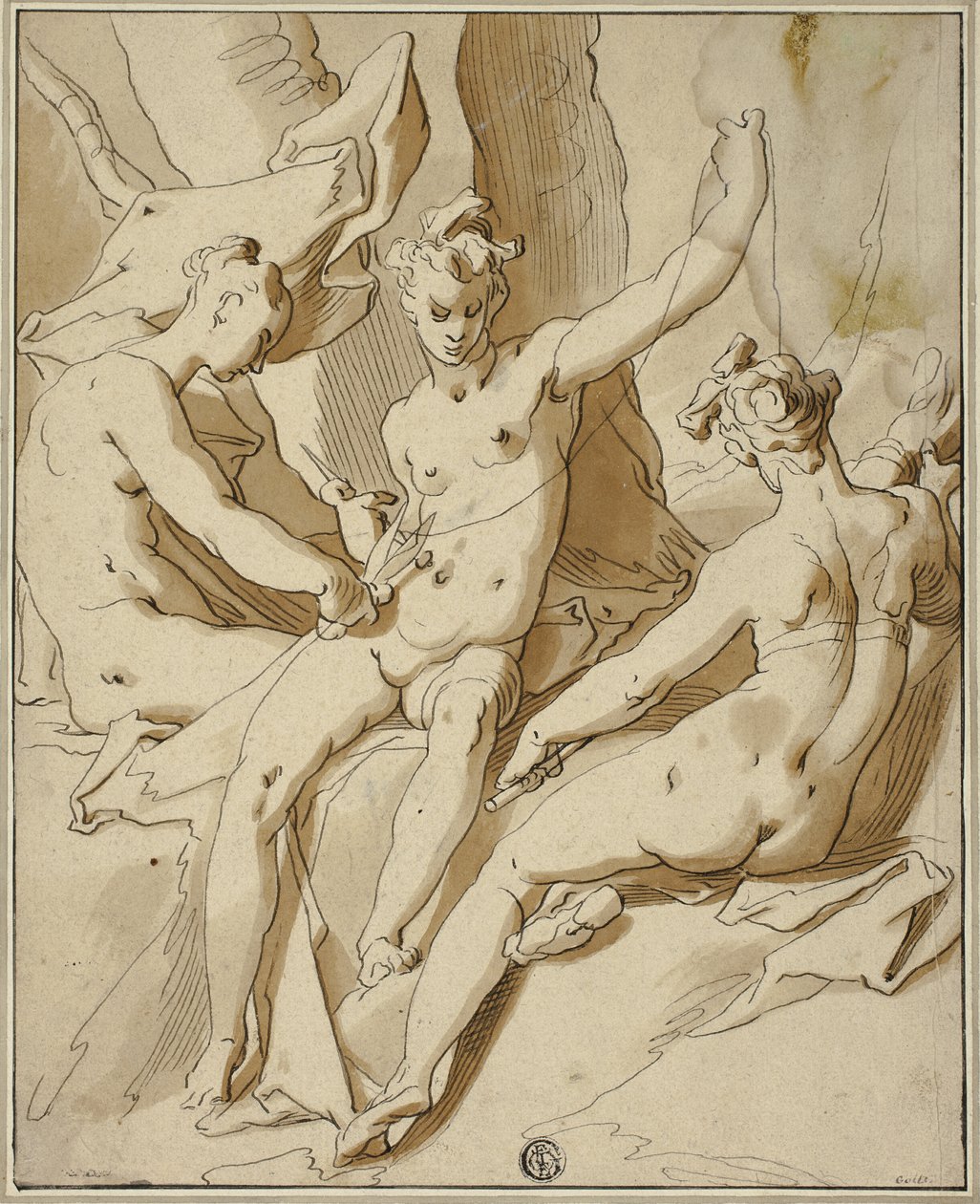 De Drie Schikgodinnen door Abraham Bloemaert