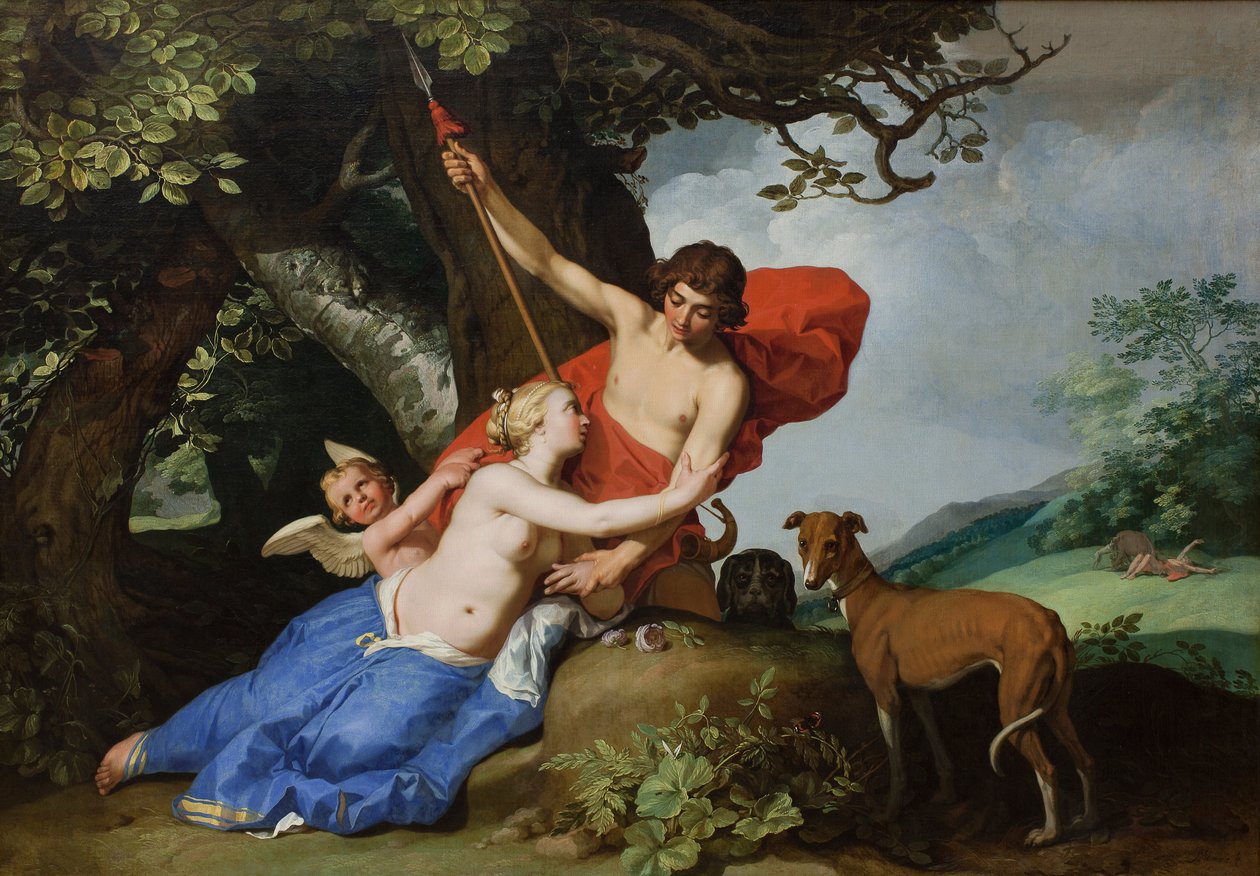Venus en Adonis, 1632 door Abraham Bloemaert