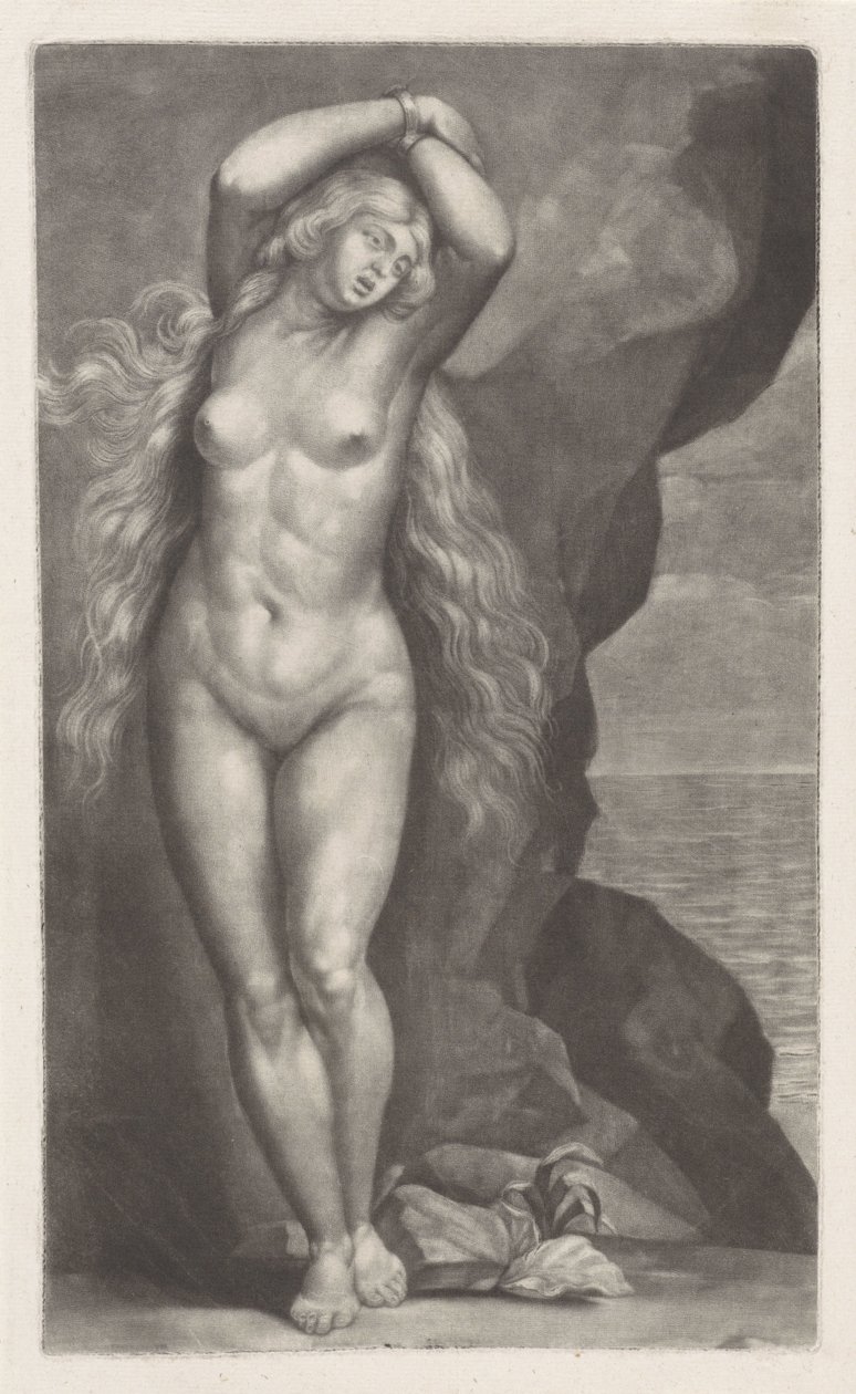 Andromeda aan de rots geketend door Abraham Bloteling