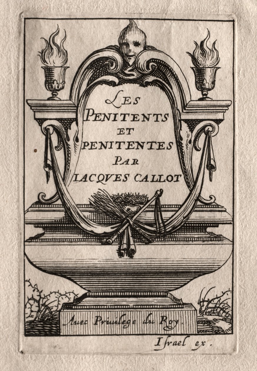 Les Pénitents: Frontispice door Abraham Bosse