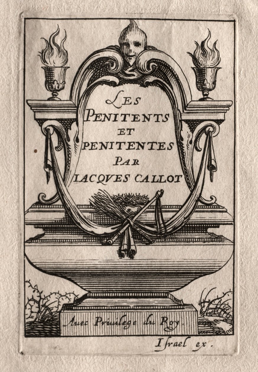 Les Pénitents: Frontispice door Abraham Bosse
