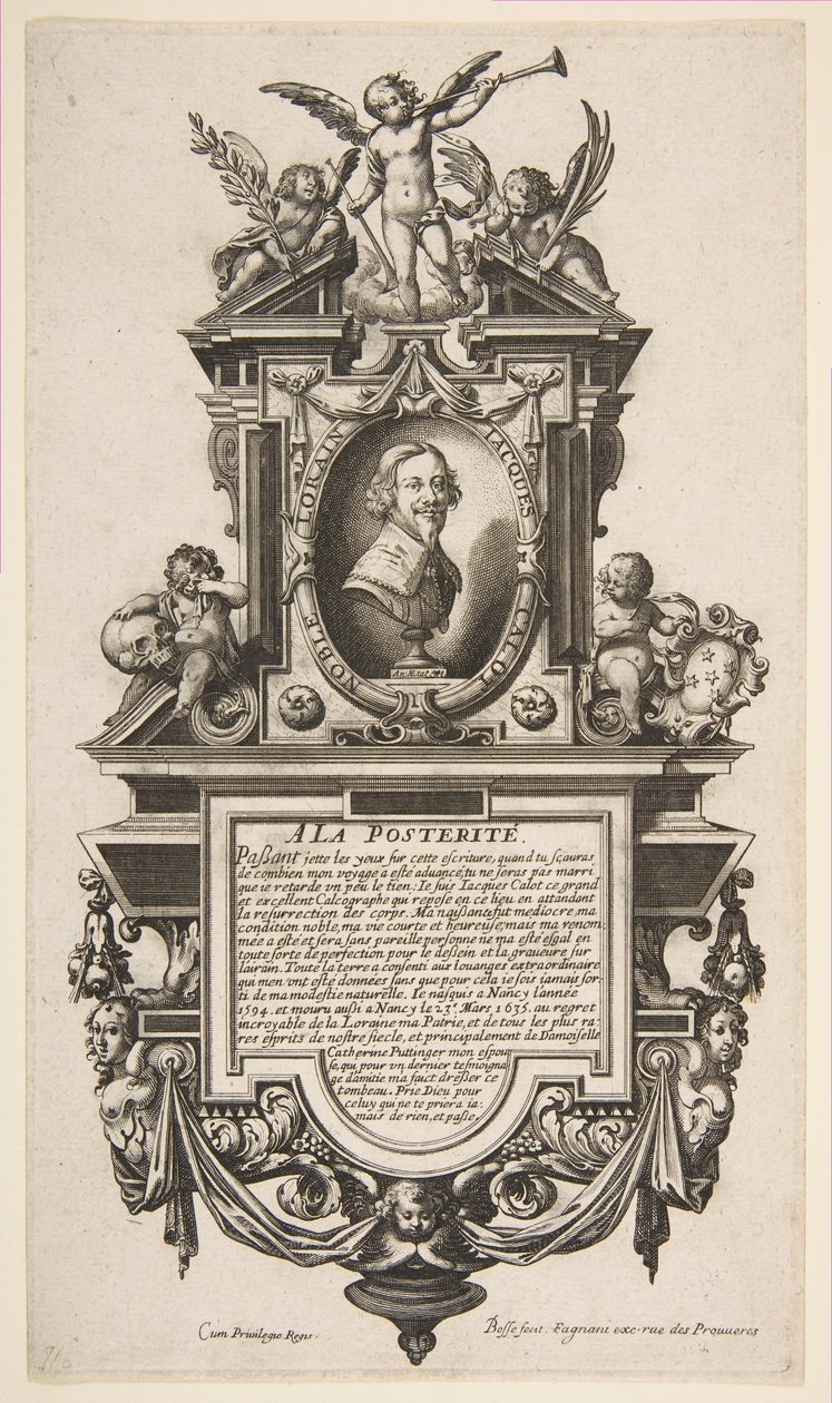 Portret van Jacques Callot door Abraham Bosse