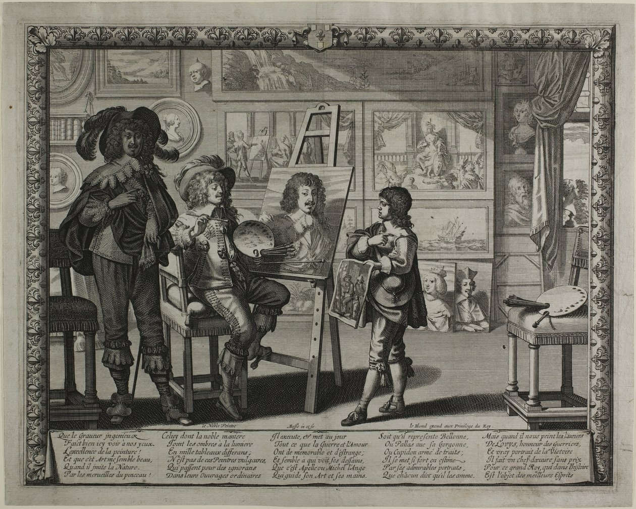 De edele schilder door Abraham Bosse