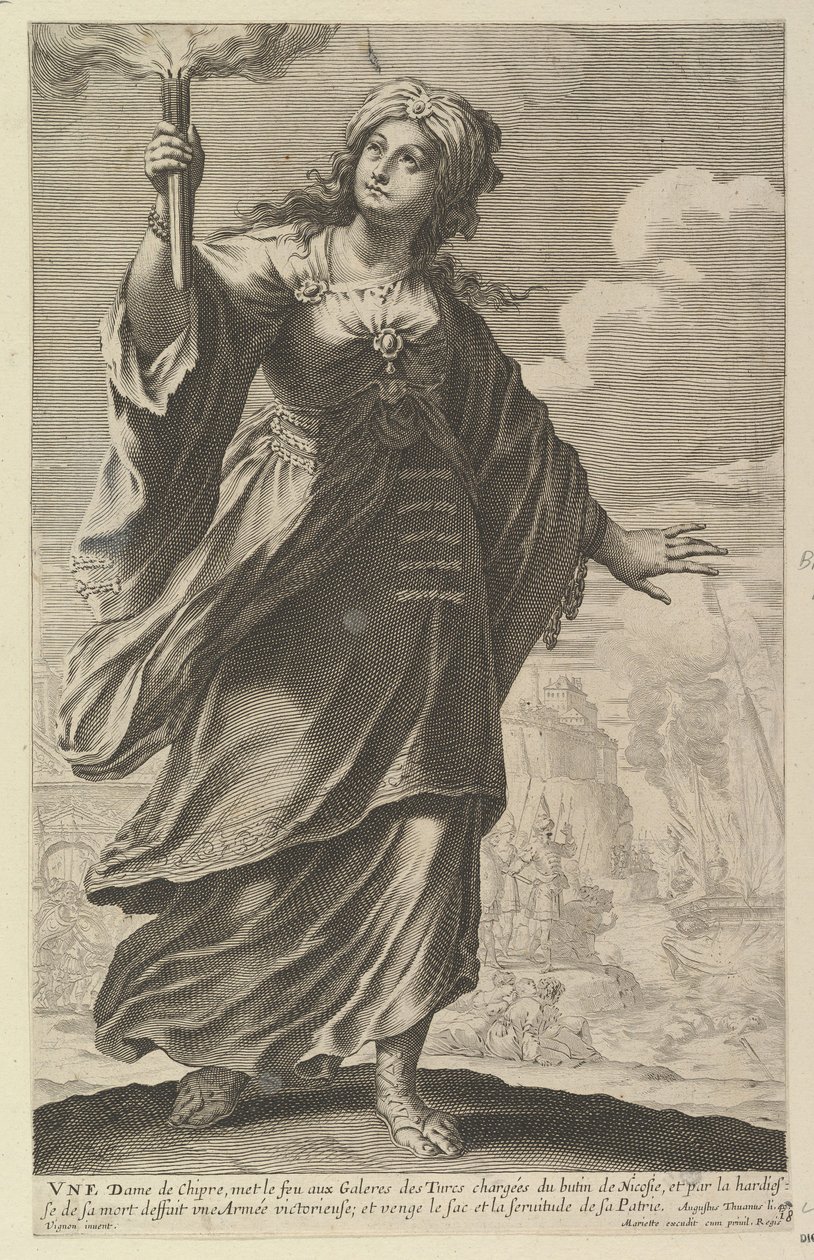 Une Dame de Chypre, 1647 door Abraham Bosse