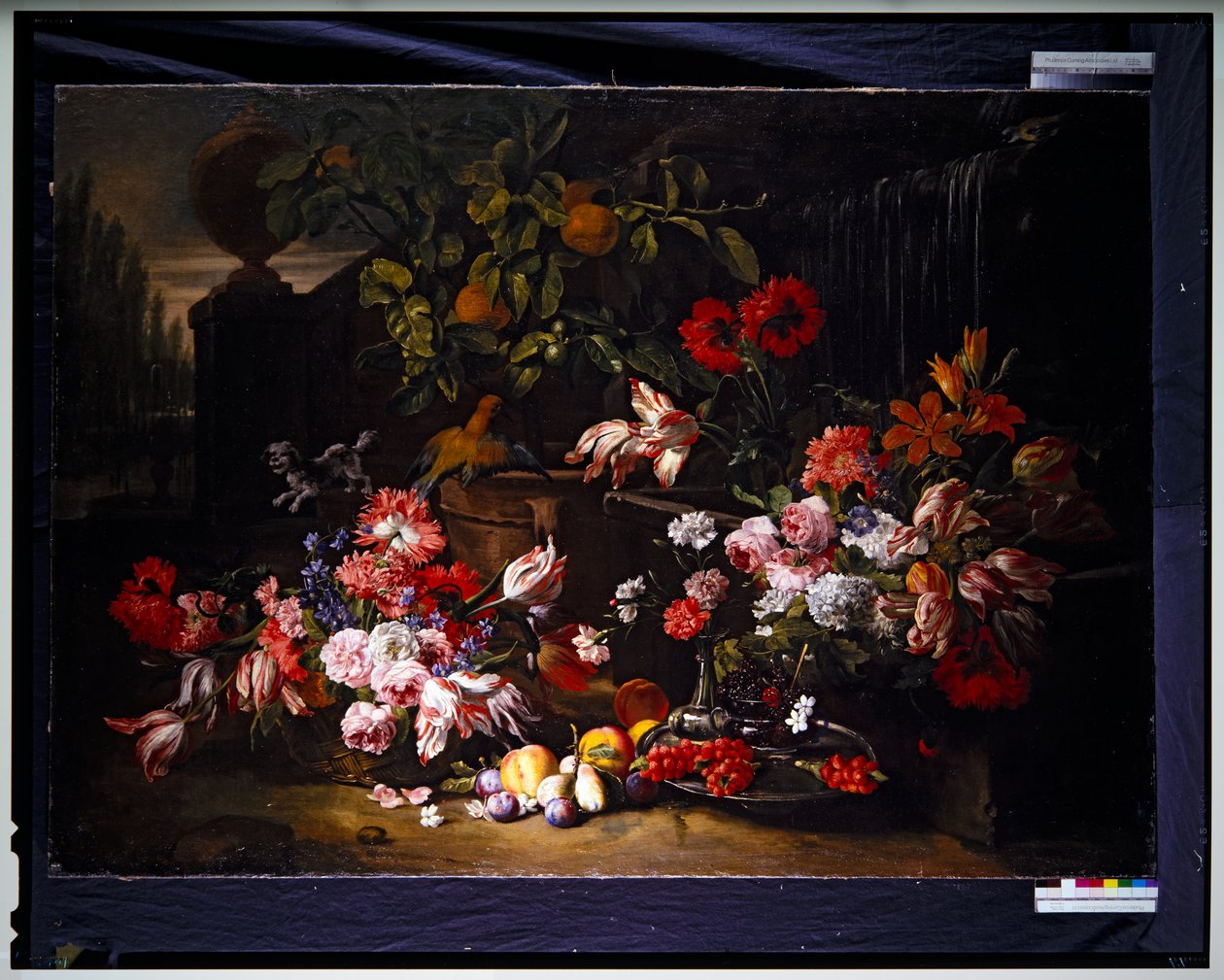 Stilleven met Bloemen in een Tuin door Abraham Brueghel