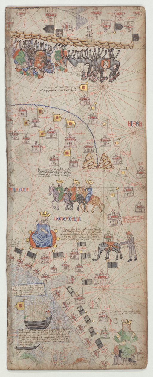 Catalaanse atlas, Blad 10 door Abraham Cresques