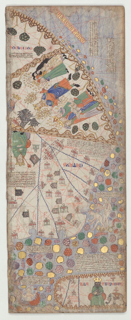 Catalaanse atlas, blad 12 door Abraham Cresques