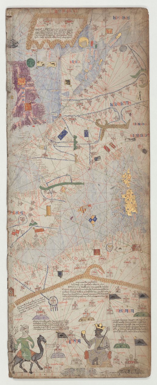 Catalaanse Atlas, Blad 6, 1375 door Abraham Cresques