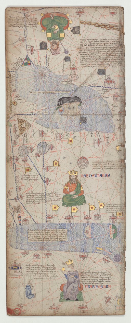 Catalaanse atlas, blad 9 door Abraham Cresques