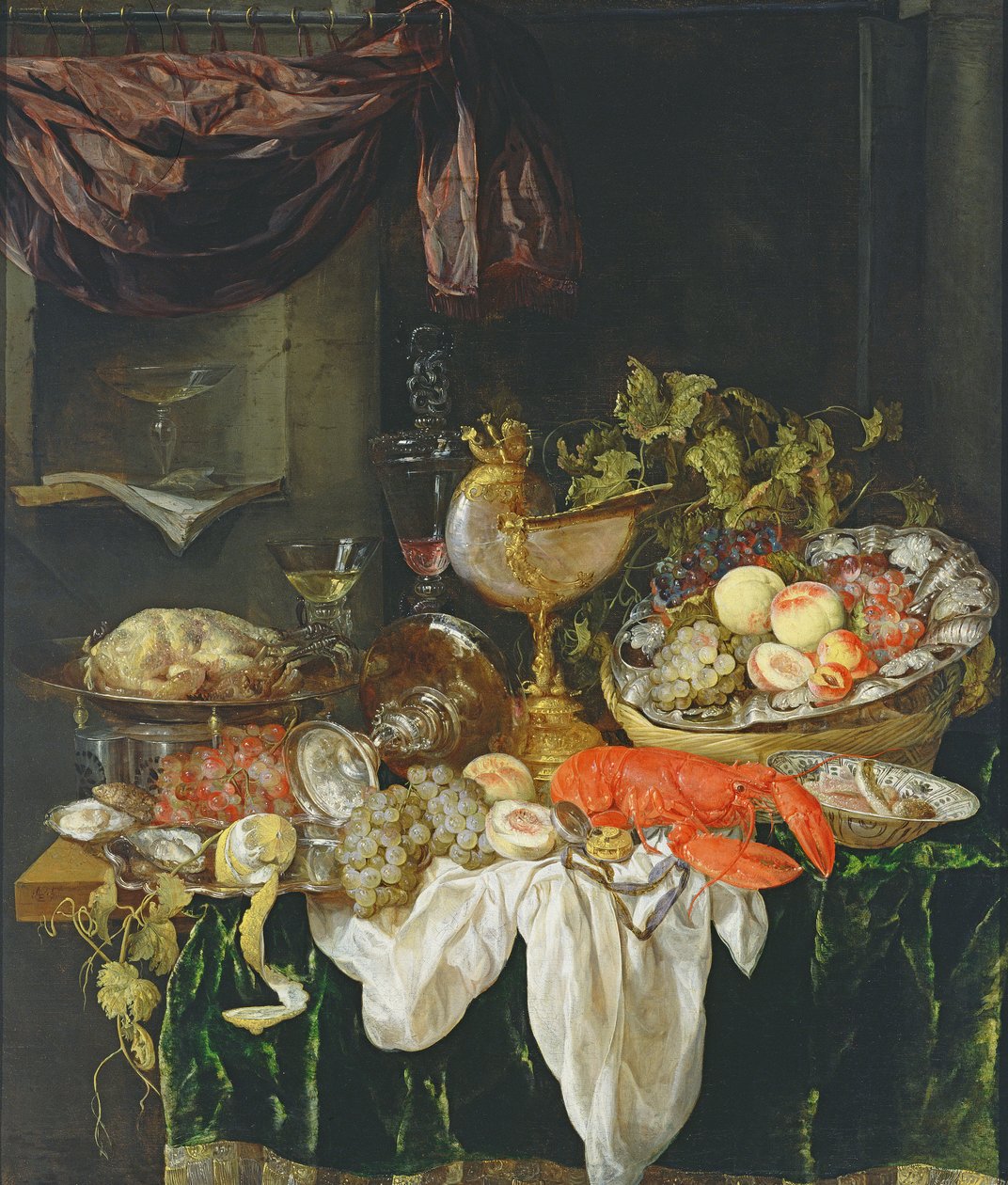 Stilleven met fruit door Abraham Hendricksz van Beyeren