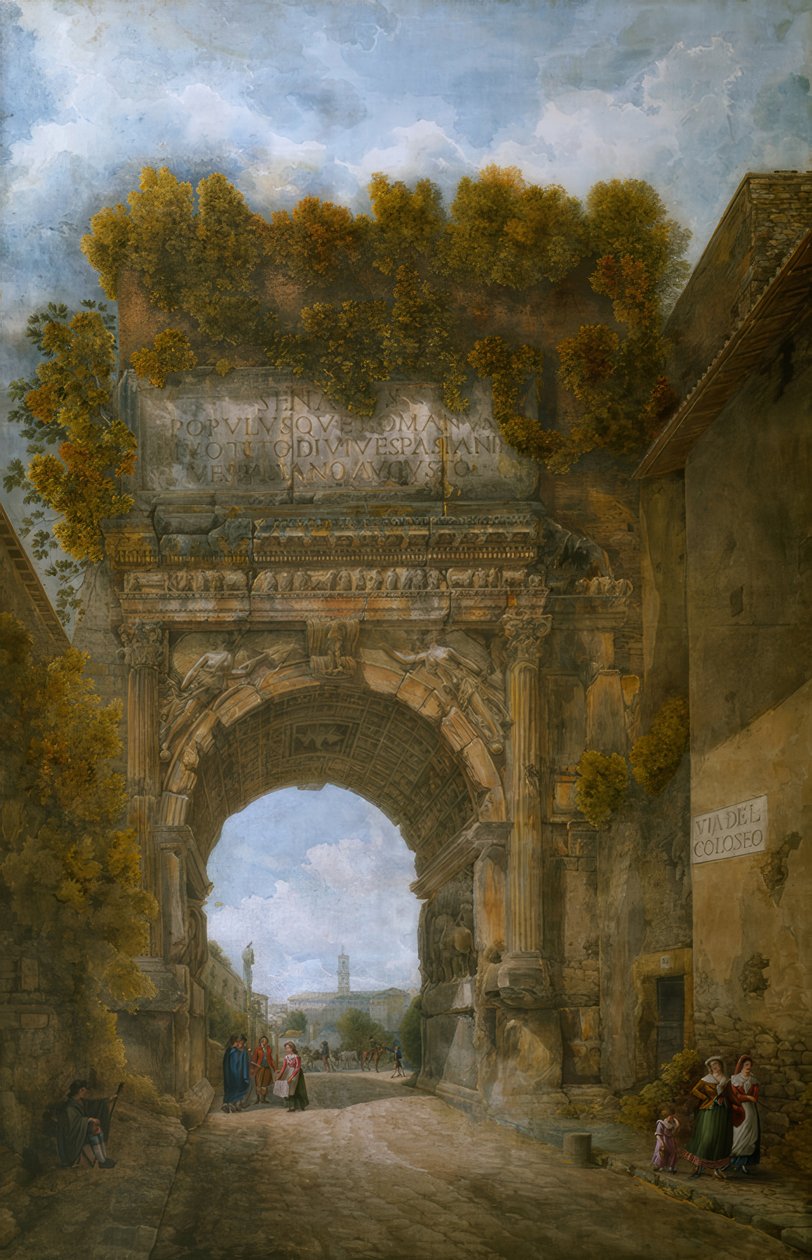 De boog van Titus door Abraham Louis Rodolphe Ducros