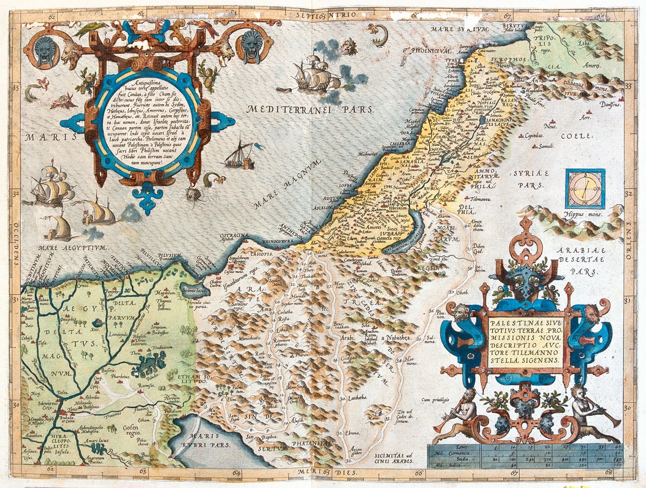 Egypte, Israël, Libanon door Abraham Ortelius