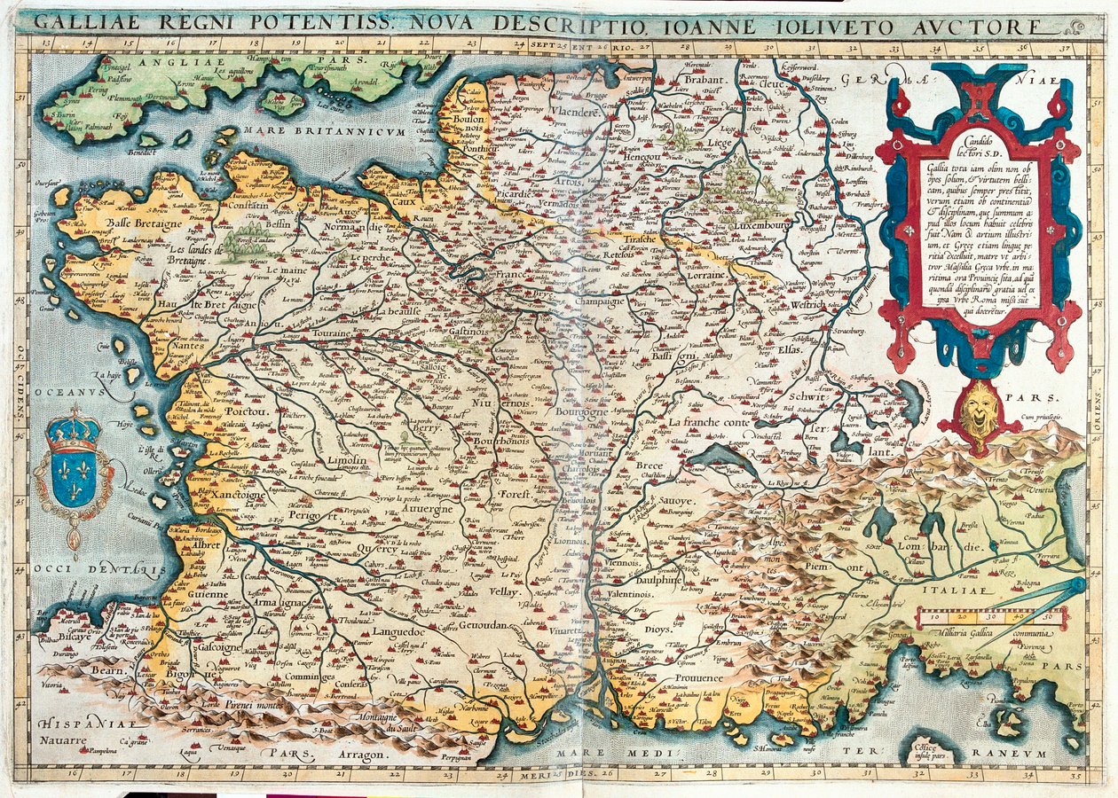 Frankrijk door Abraham Ortelius