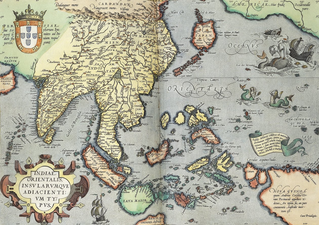 India, 1592 door Abraham Ortelius