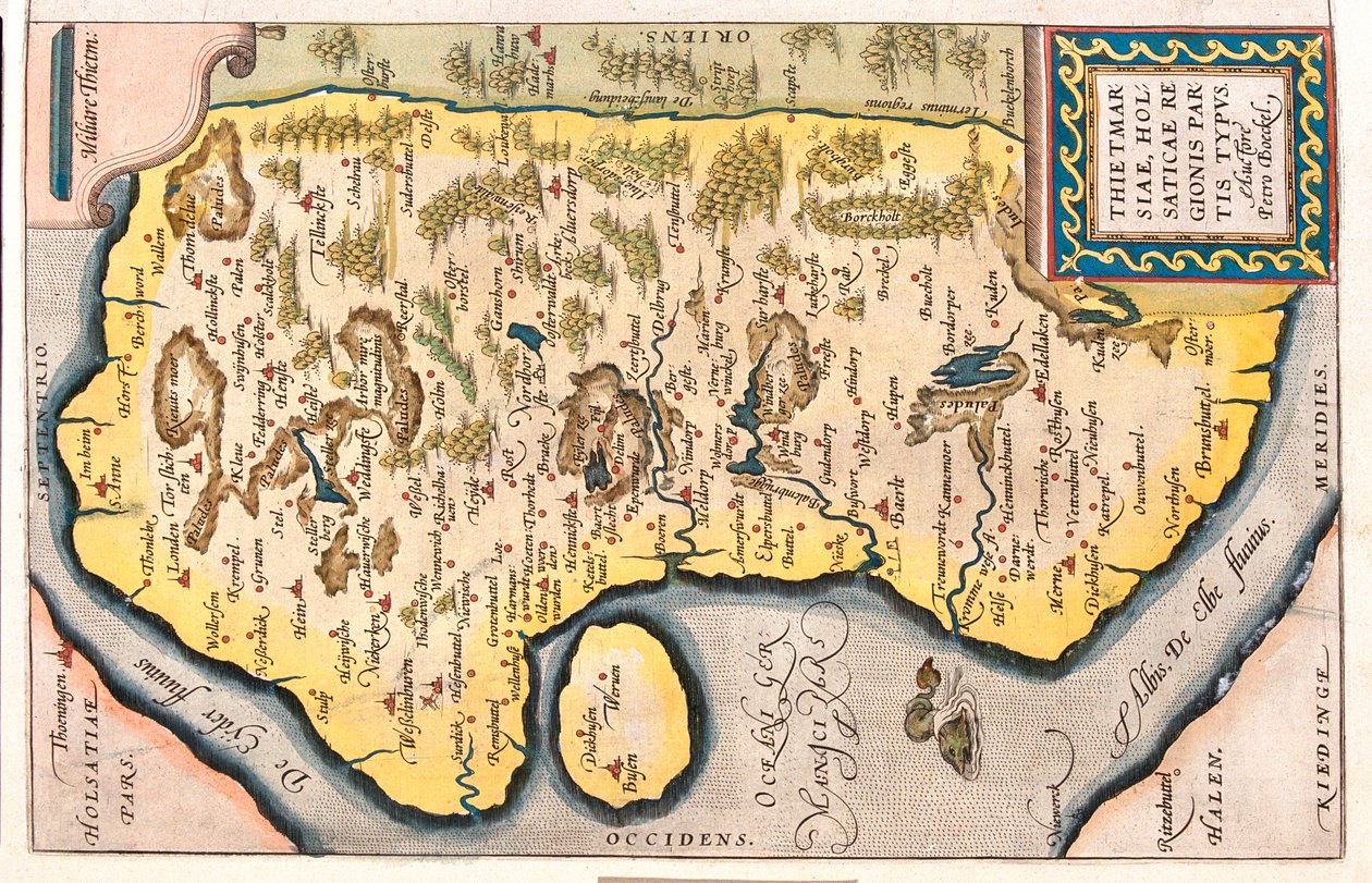 Sleeswijk-Holstein, Duitsland door Abraham Ortelius