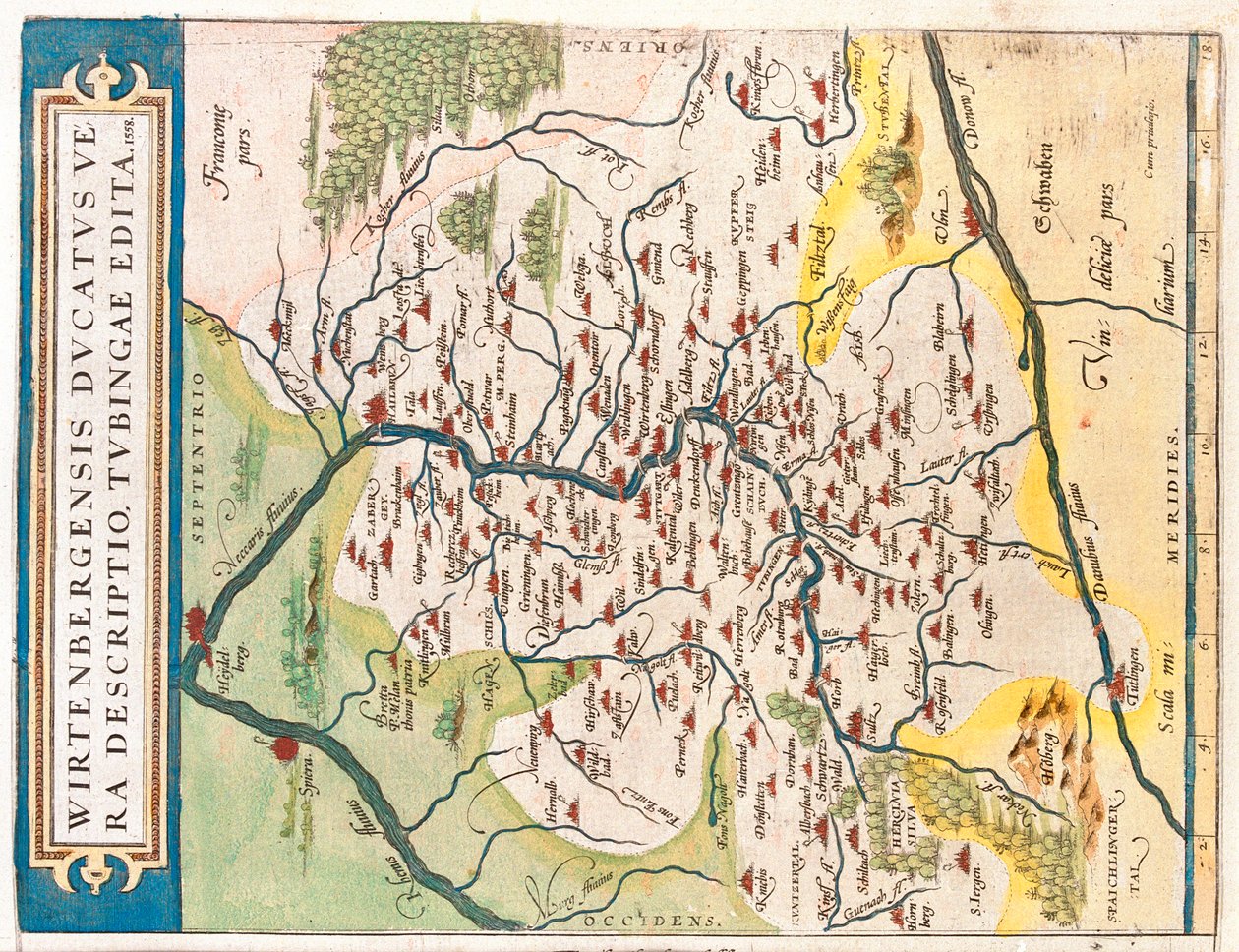 Staat: Baden-Württemberg, Duitsland door Abraham Ortelius