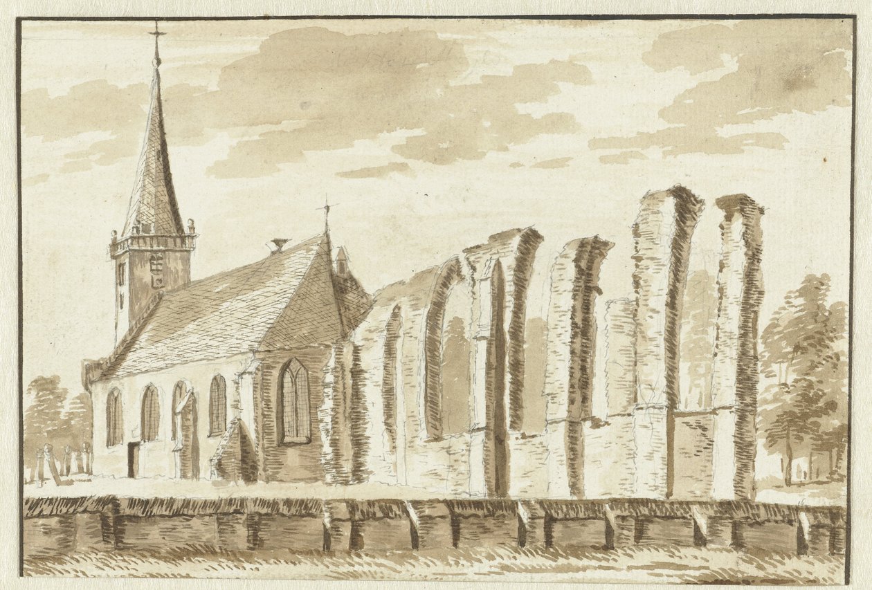 Kerk te Heiloo door Abraham Rademaker