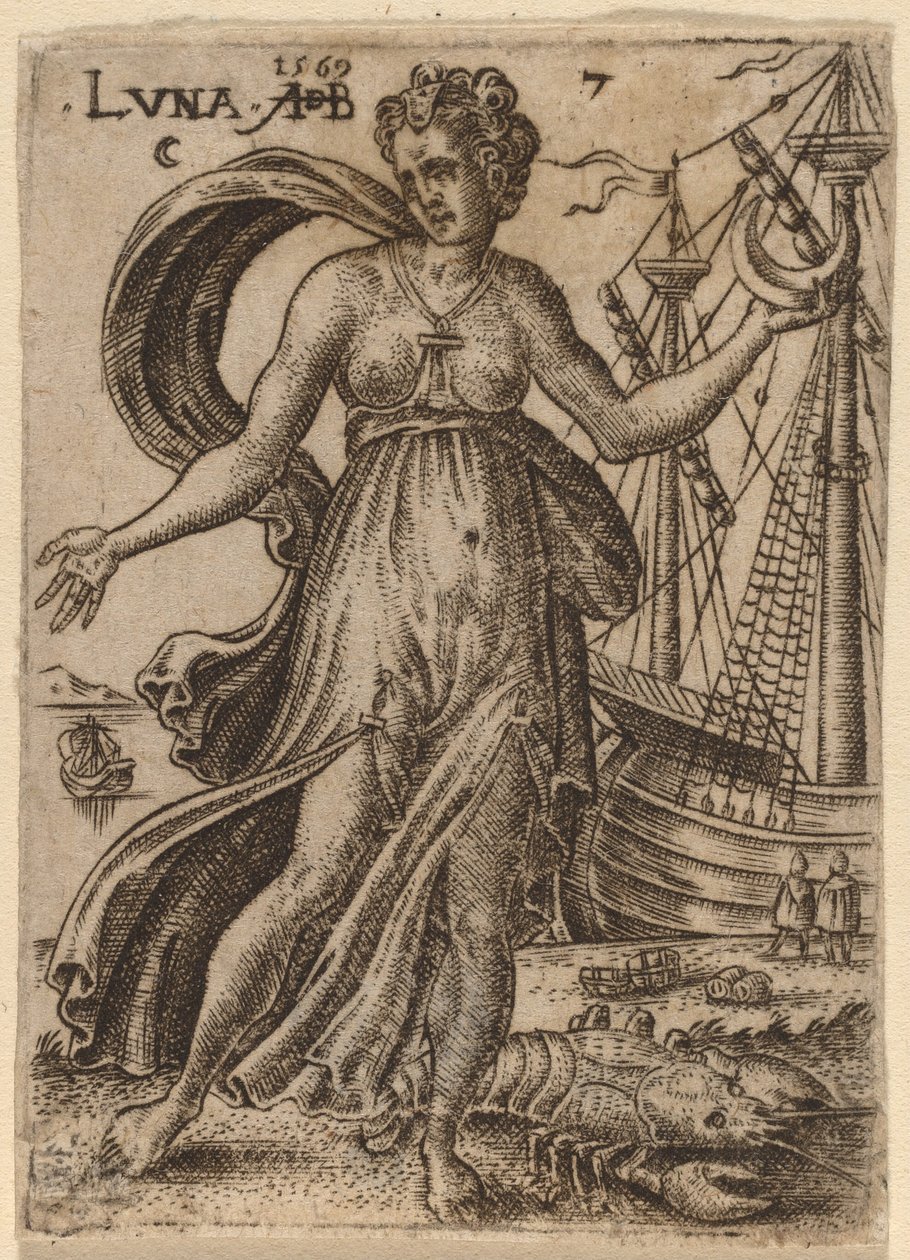 Maan door Abraham de Bruyn
