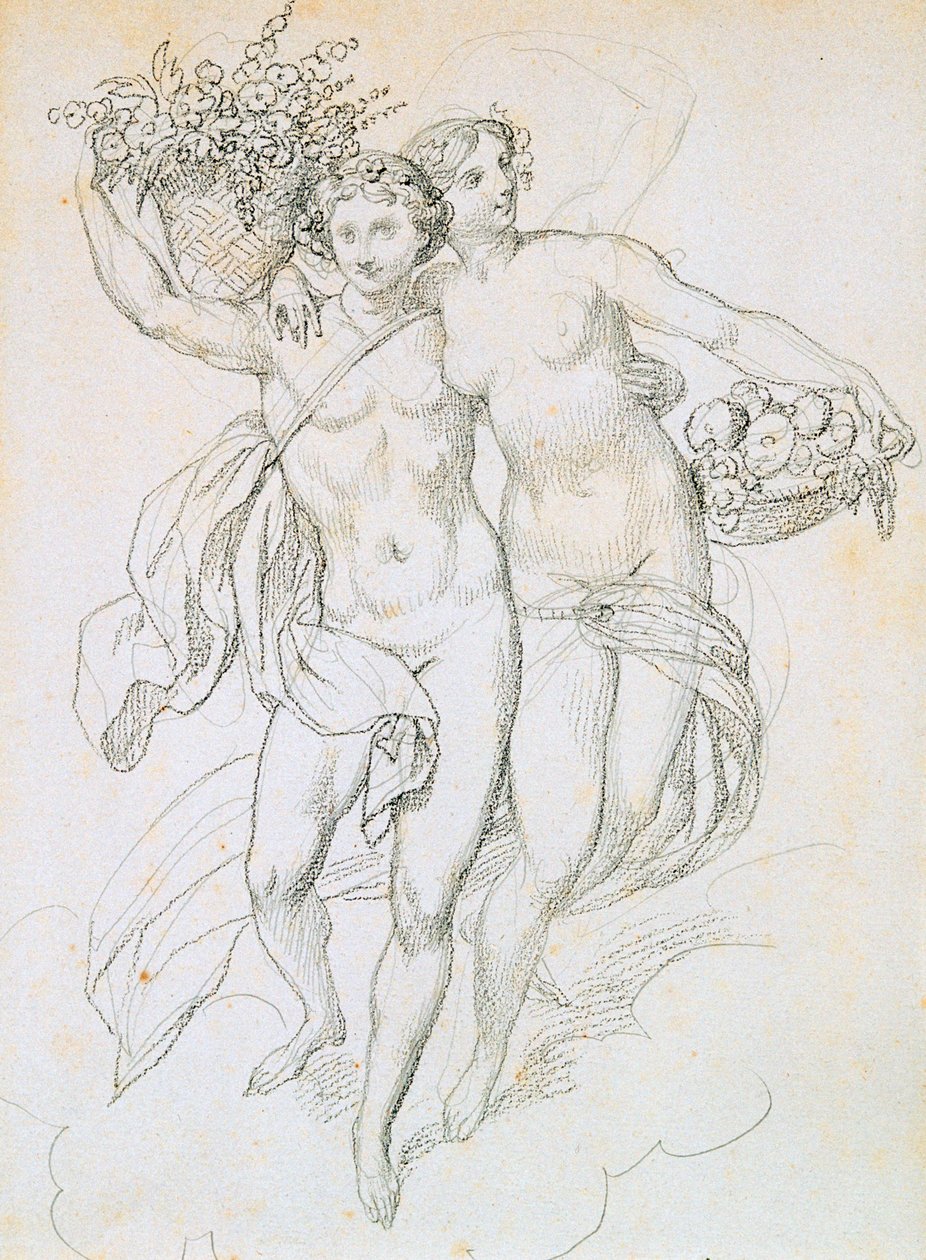 Psyche en Cupido door Achille Devéria