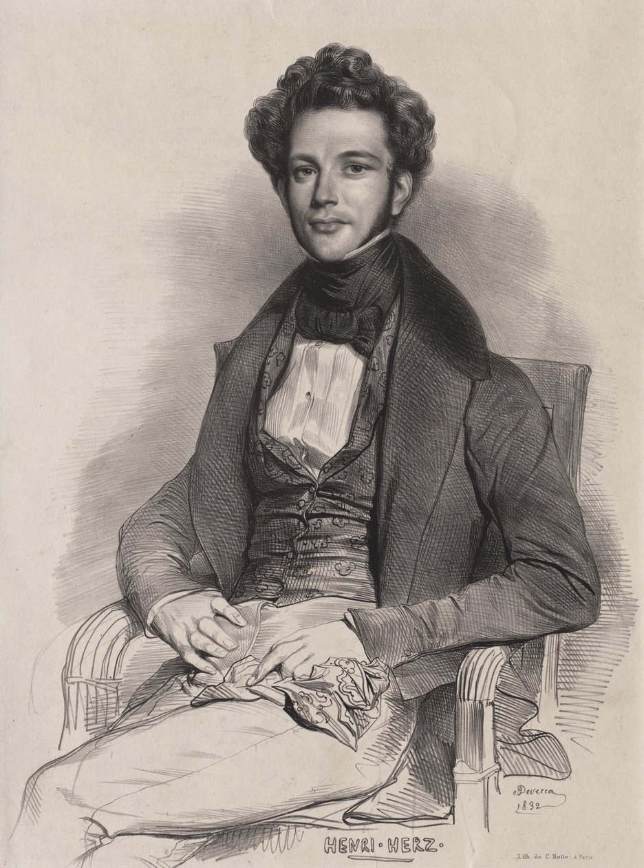 Henri Herz, Pianist door Achille Devéria