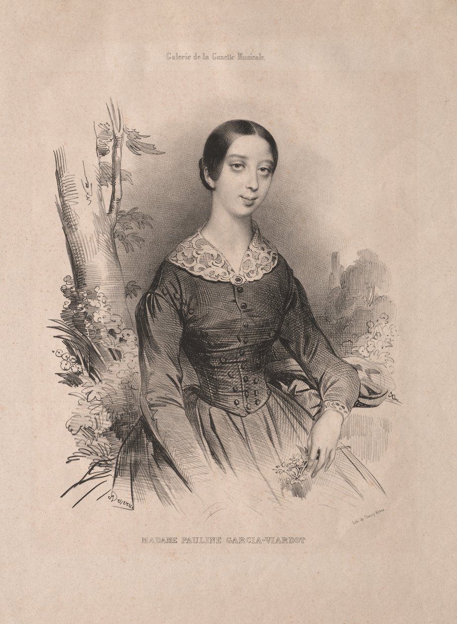 Mevrouw Pauline Garcia-Viardot door Achille Devéria