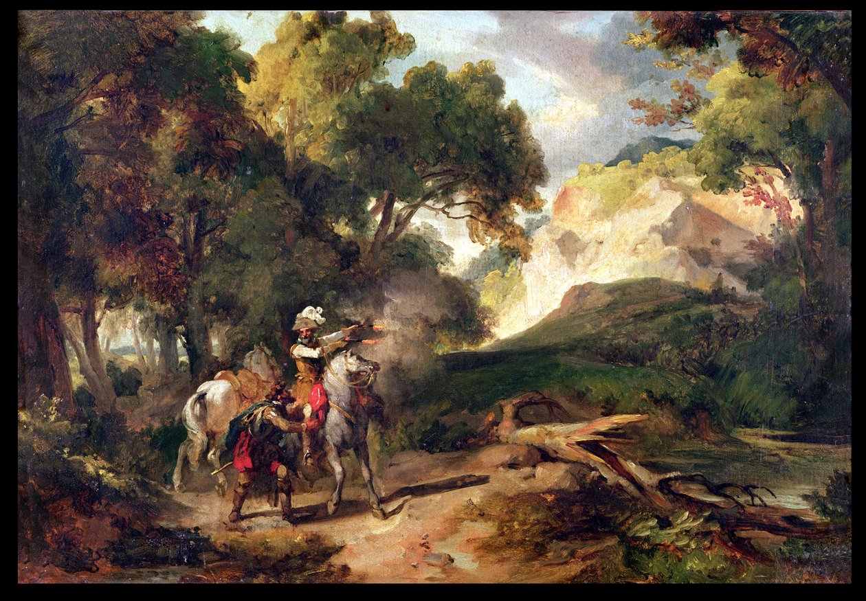 Henri IV (1553-1610) en Kapitein Michau door Achille Etna Michallon