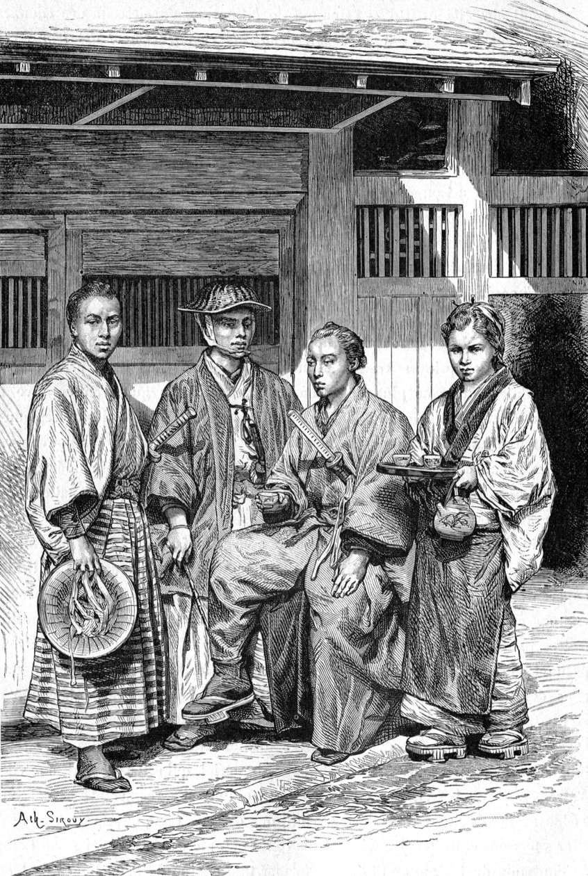 Mensen van Tokio door Achille Sirouy