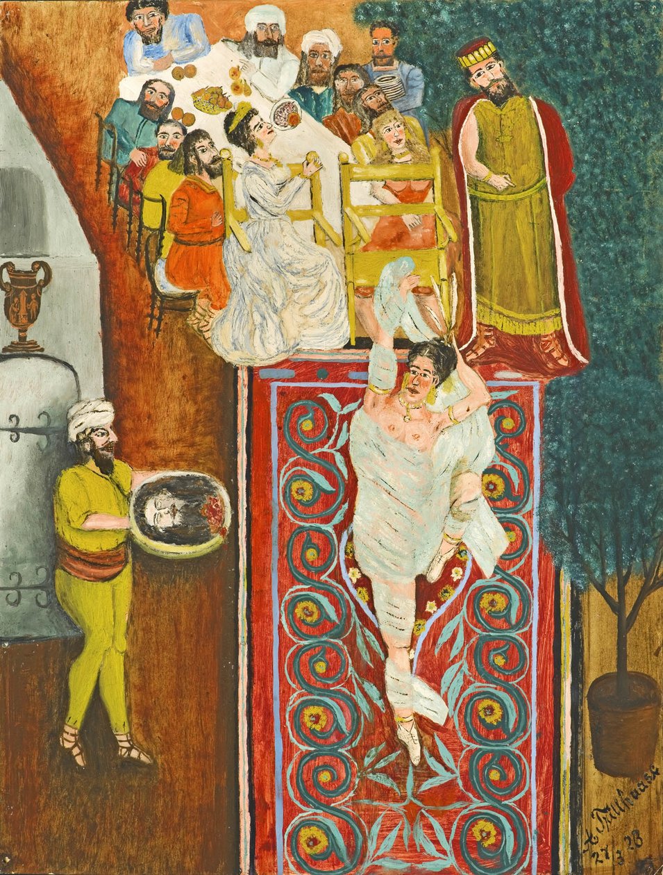 Salome en het hoofd van Johannes de Doper door Adalbert Trillhaase