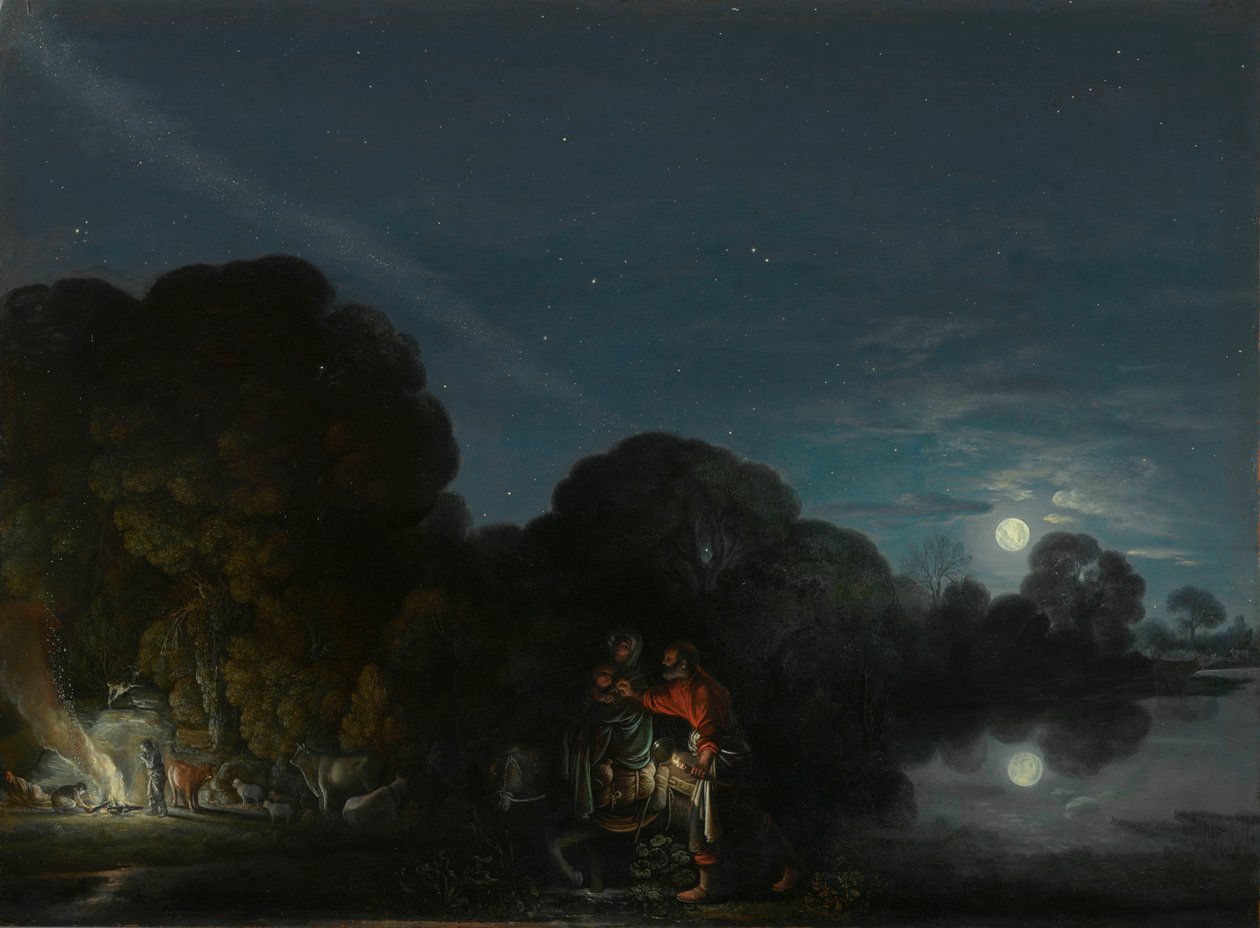 De vlucht naar Egypte door Adam Elsheimer