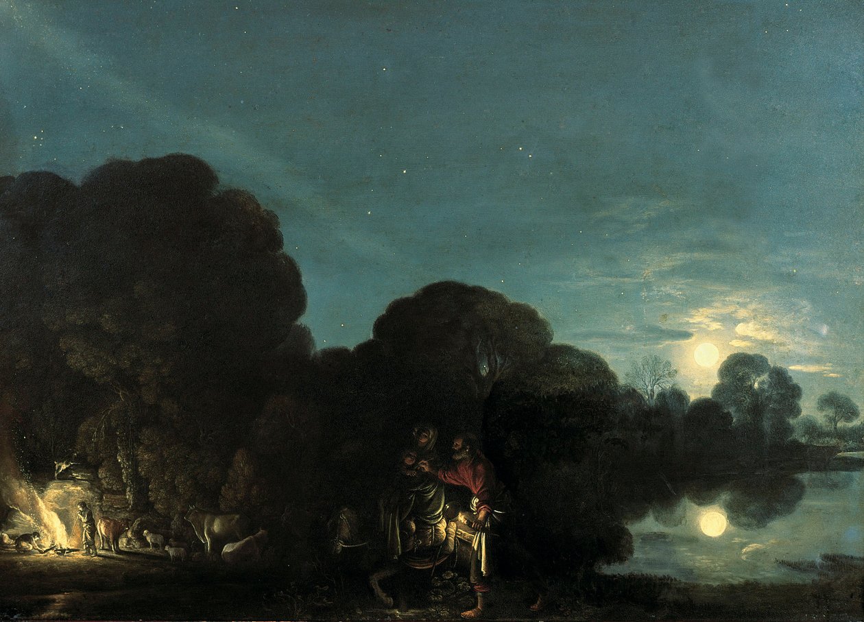 De Vlucht naar Egypte door Adam Elsheimer