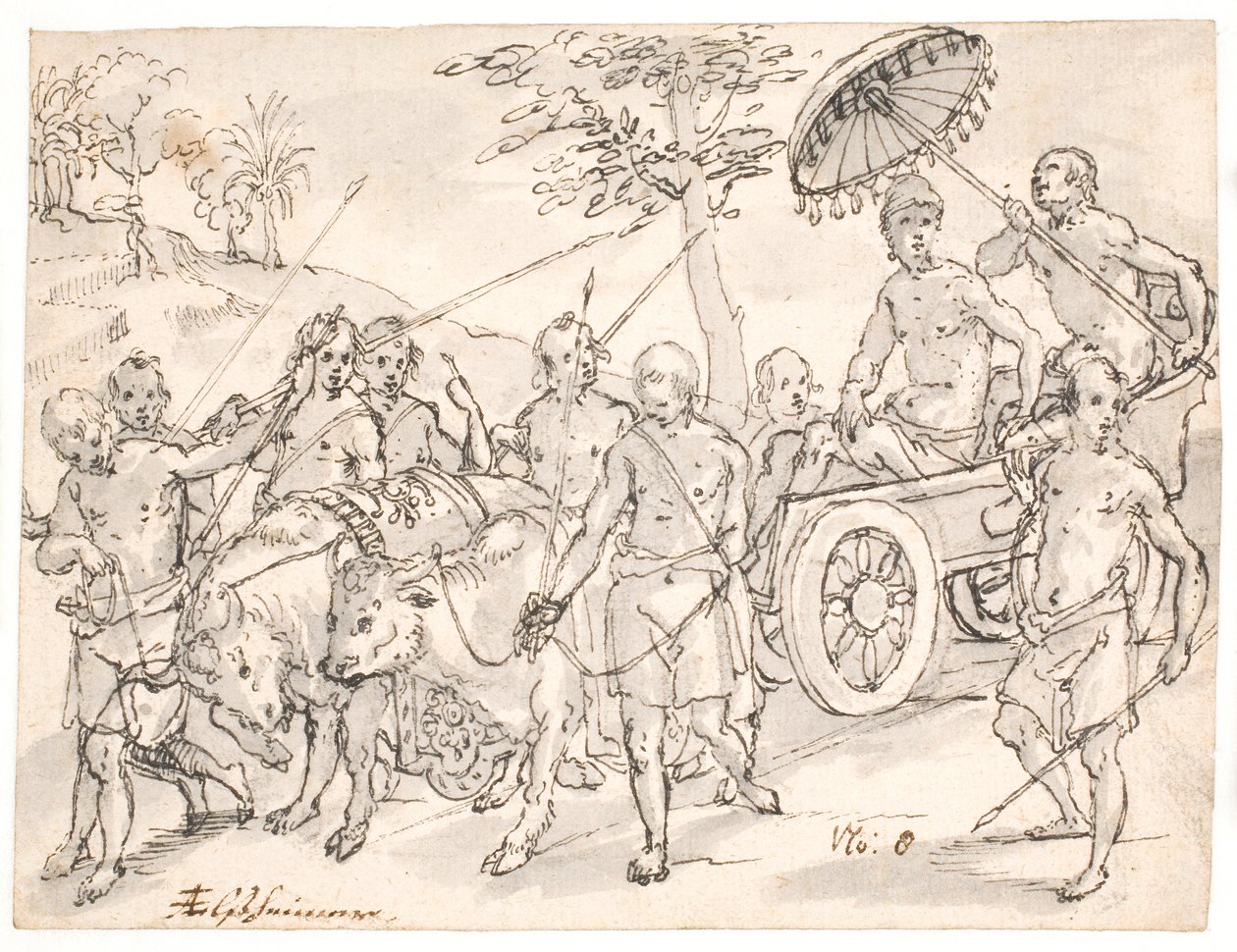 De koning van Bali door Adam Elsheimer