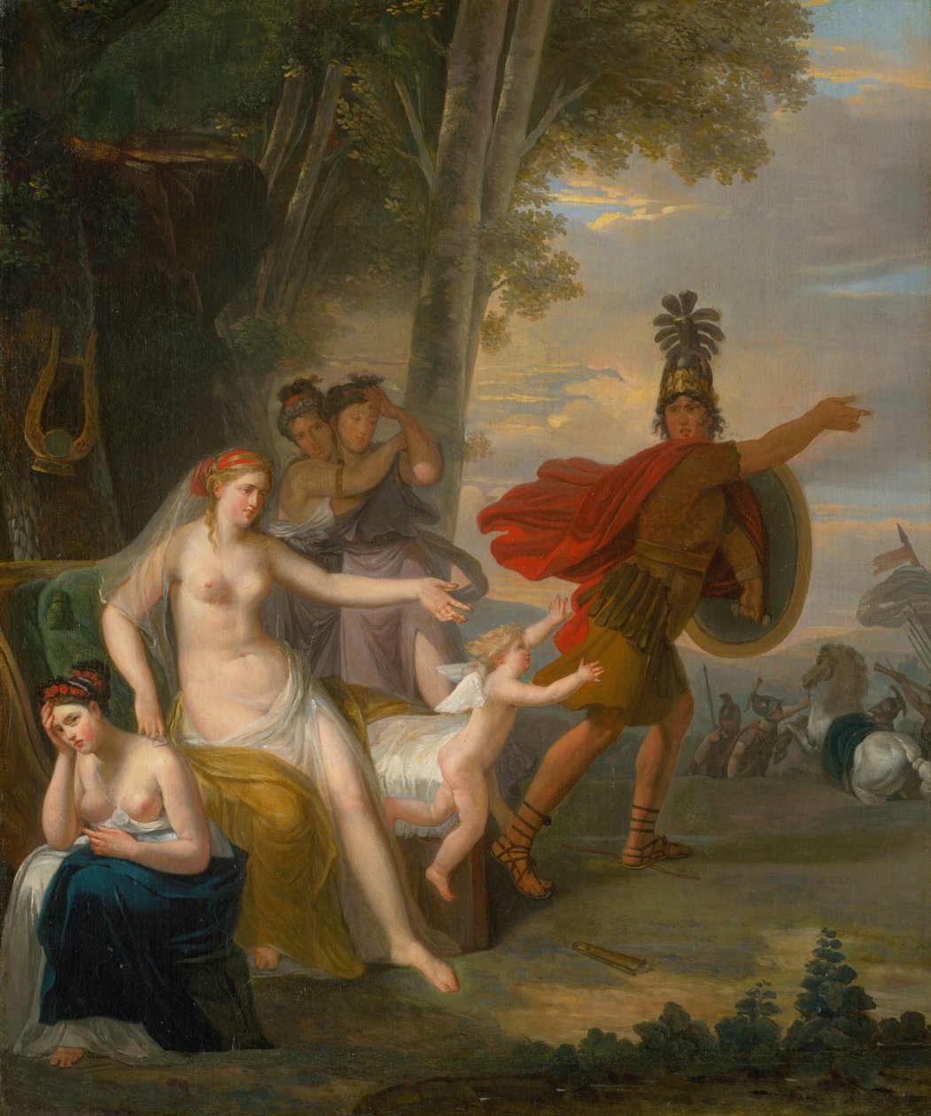 Hectors afscheid van Andromache, 1760 door Adam Friedrich Oeser
